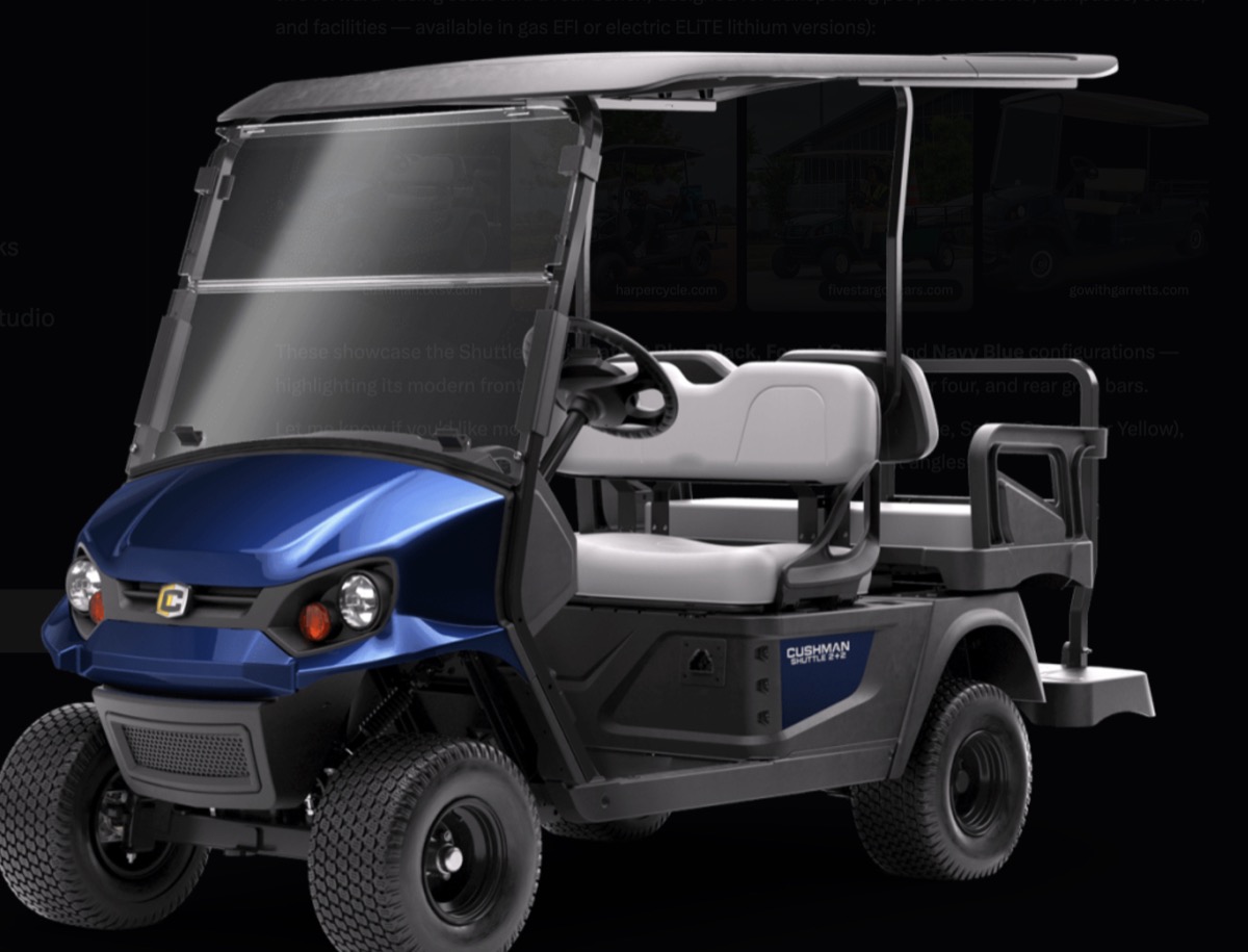 Cushman Shuttle 2+2 side view